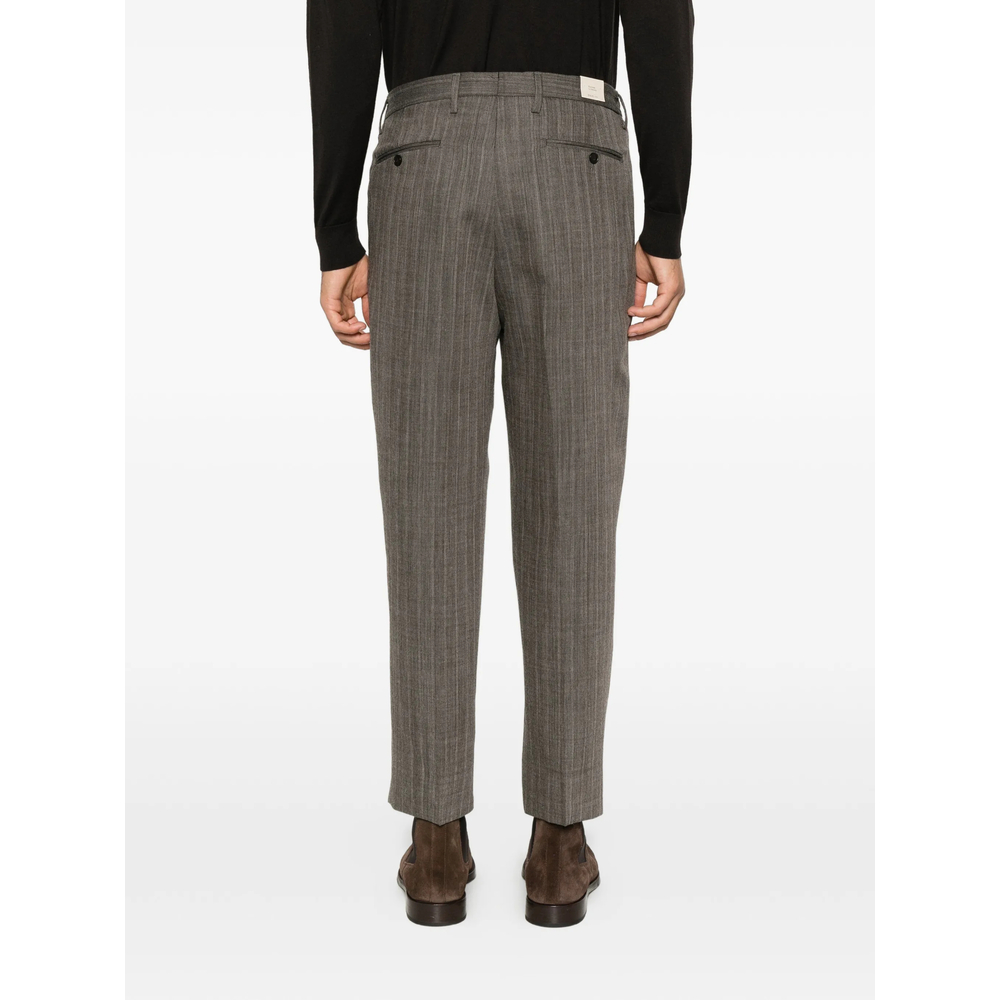 Herringbone-Pattern Trousers