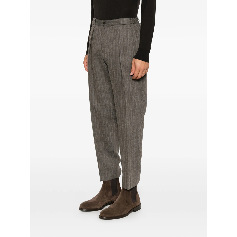Herringbone-Pattern Trousers