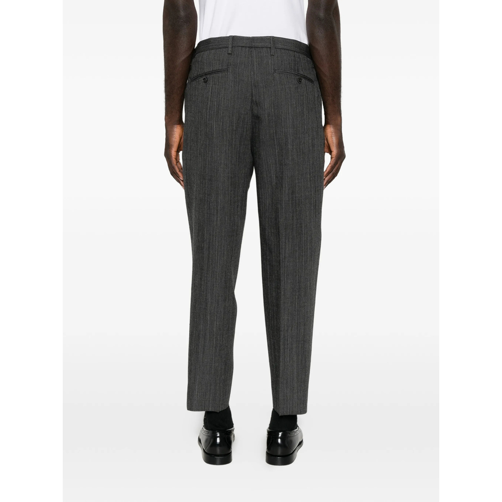 Herringbone Pleated Trousers