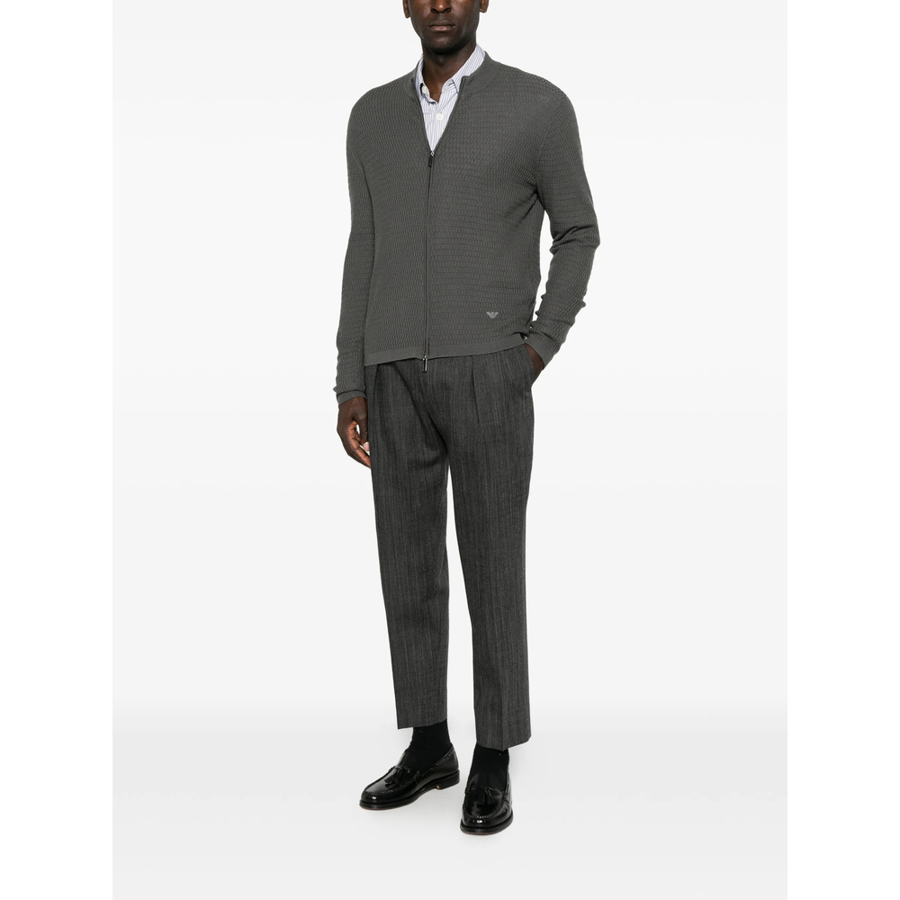 Herringbone Pleated Trousers