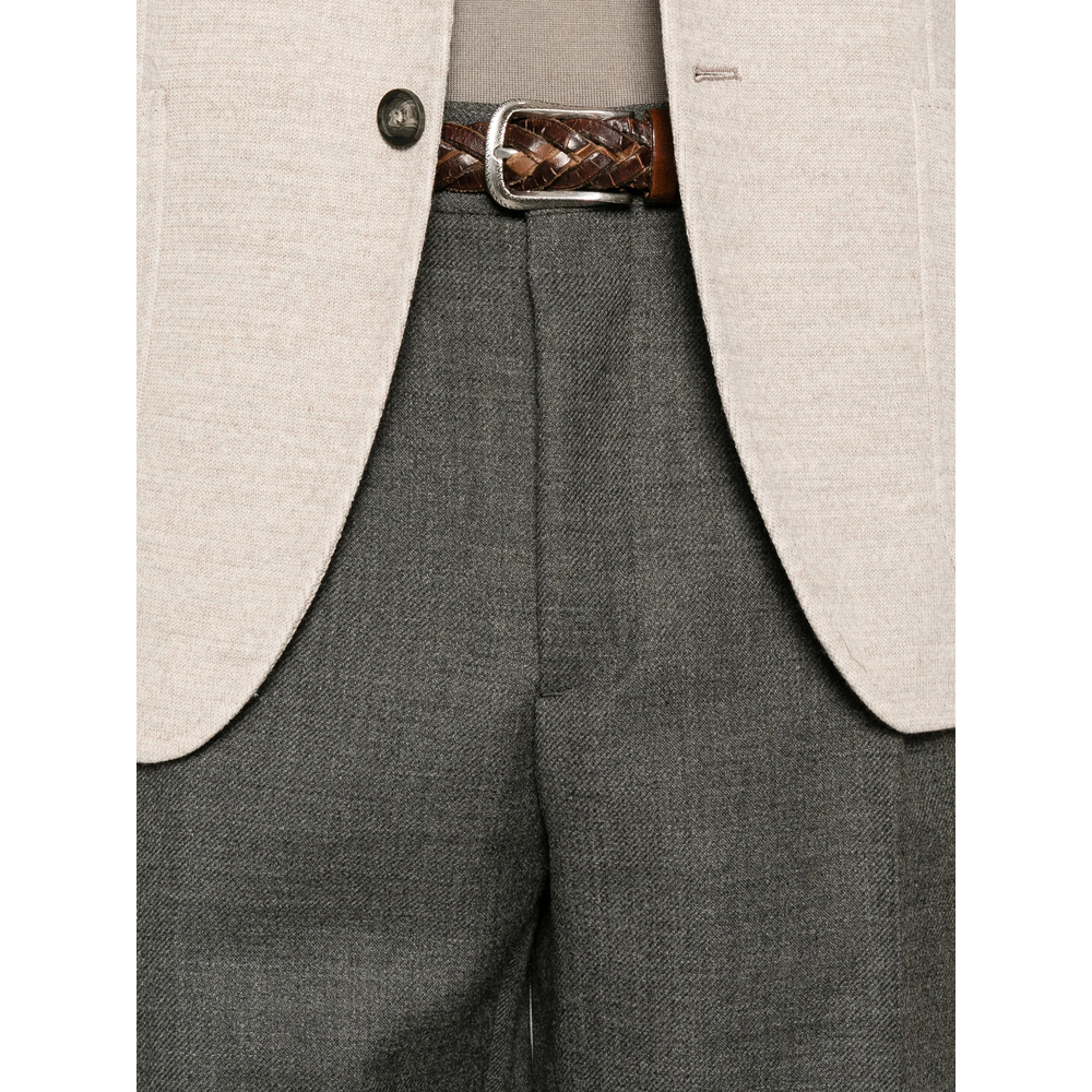 Pleated-Detail Wide-Leg Trousers