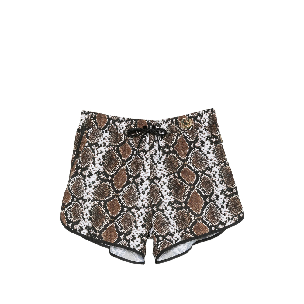Moschino Underwear Smiley Snakeskin-print Swimming Shorts