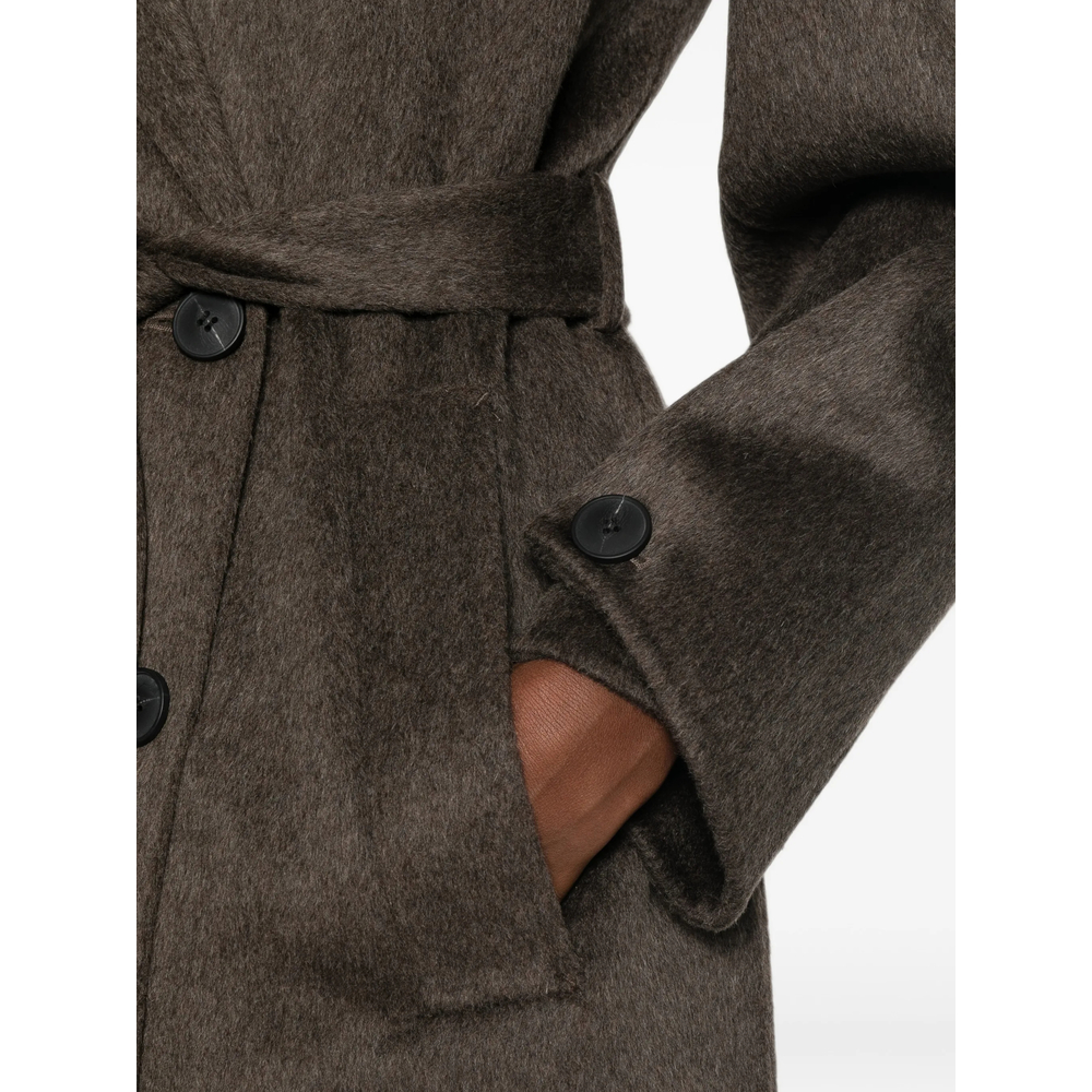 Double-Breasted Belted Coat