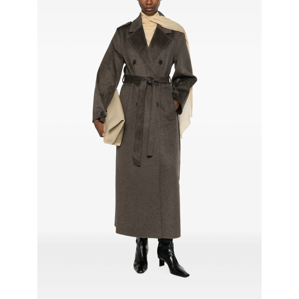 Double-Breasted Belted Coat