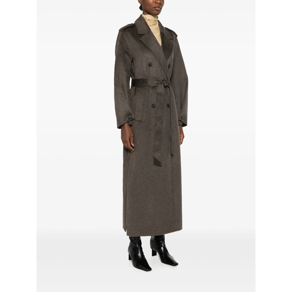 Double-Breasted Belted Coat