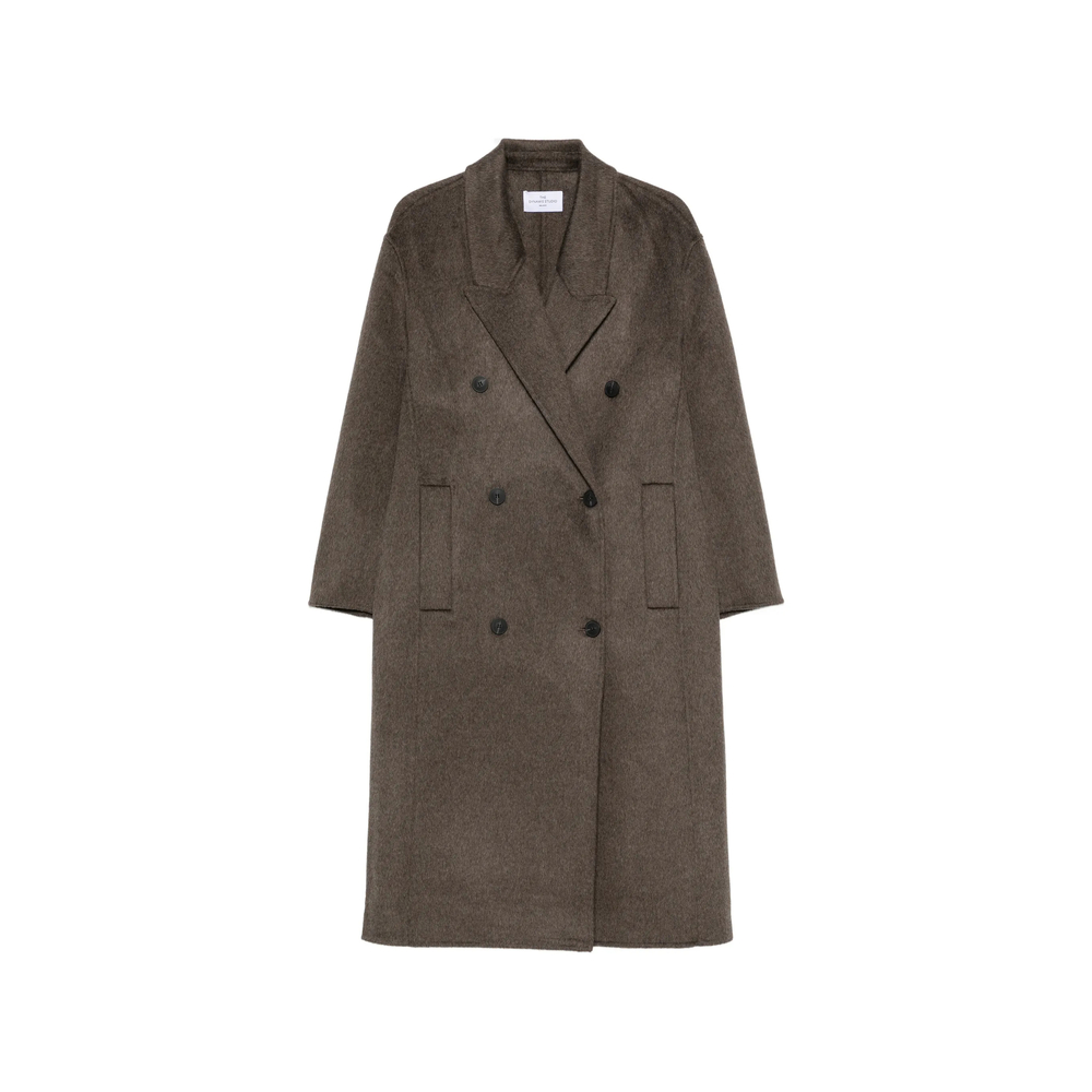 Double-Breasted Peak-Lapel Coat