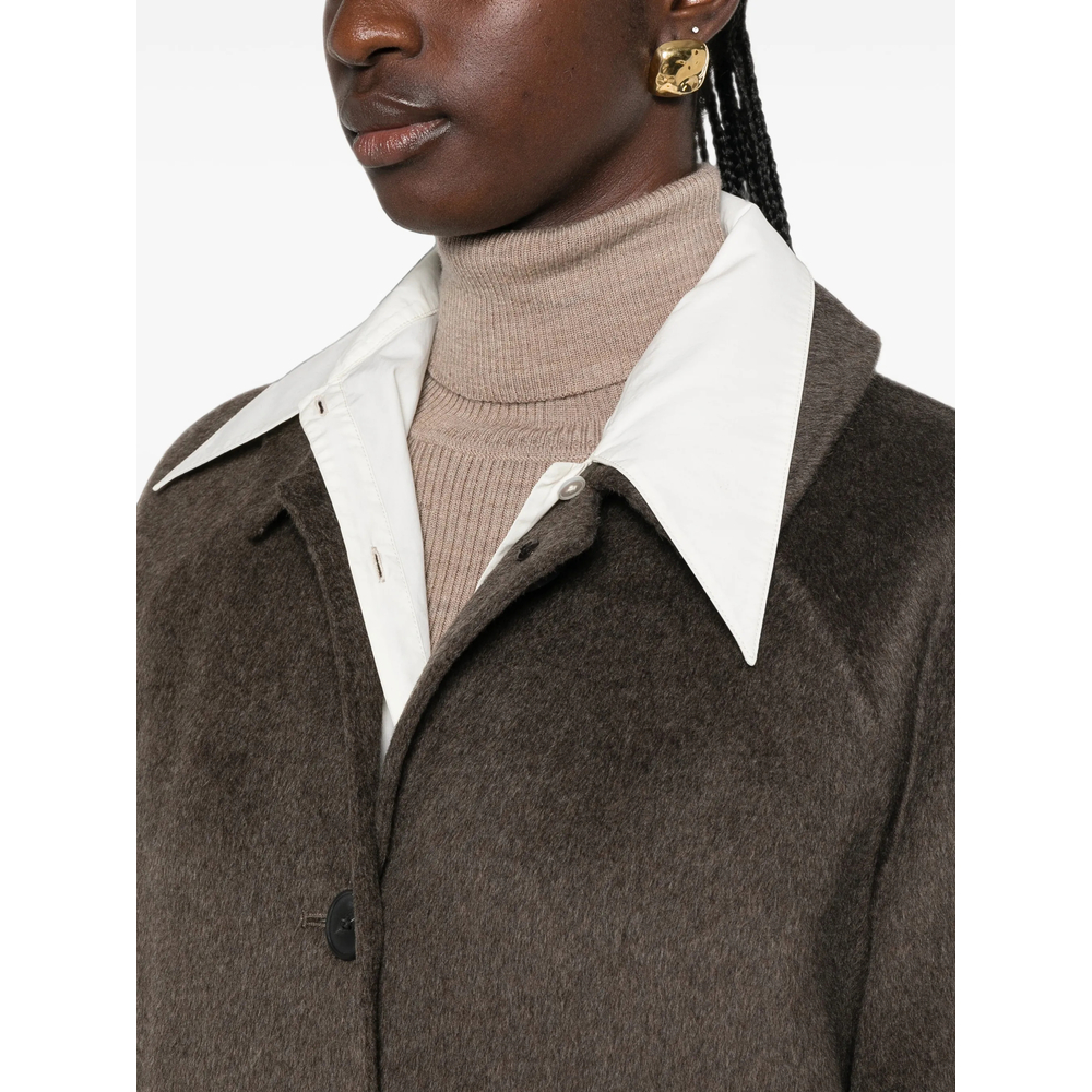 Single-Breasted Wool-Blend Coat
