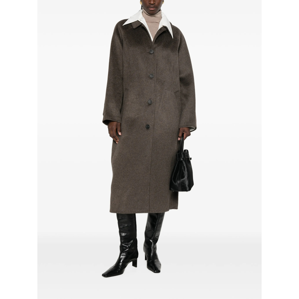Single-Breasted Wool-Blend Coat