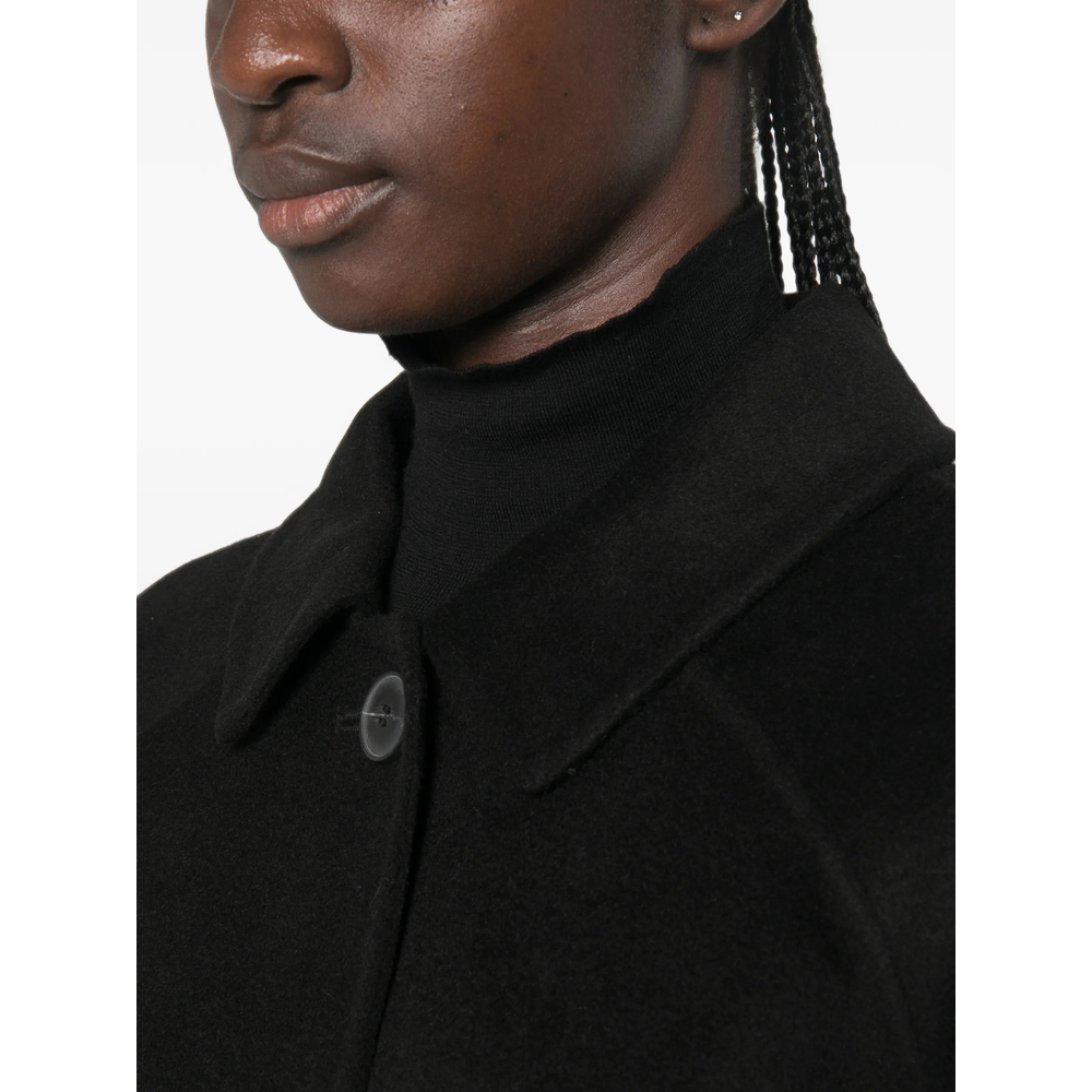 Raglan-Sleeve Button- Down Coat