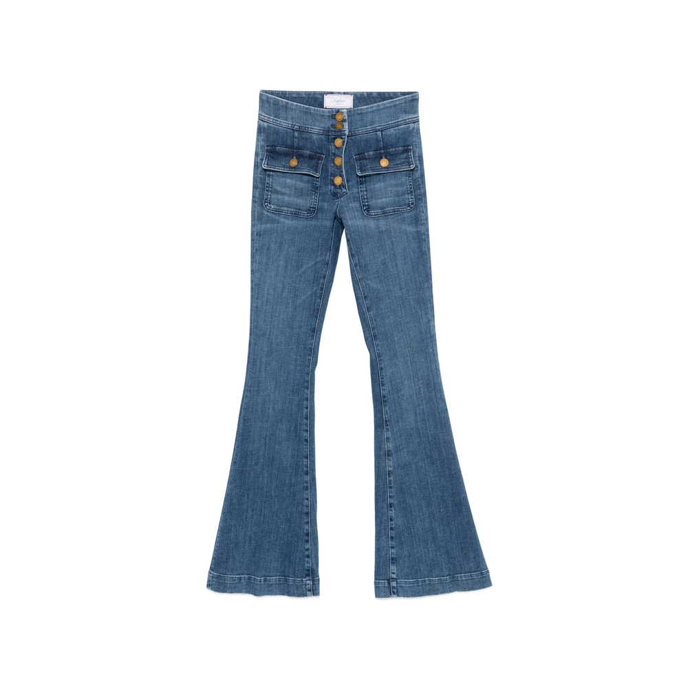 Seafarer Button-fastening Flared-leg Jeans