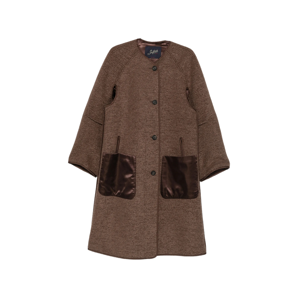 Seafarer Hepburn Contrast-pocket Panelled Coat
