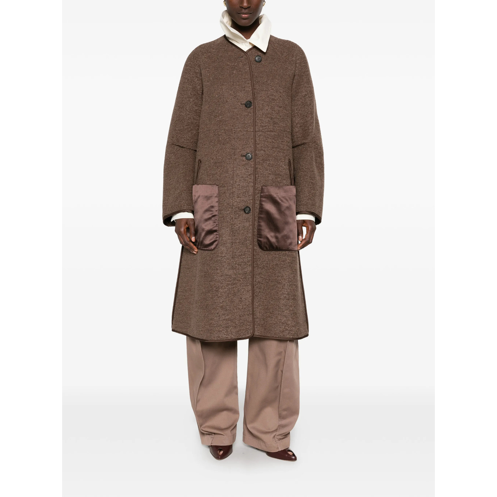 Hepburn Contrast-Pocket Panelled Coat