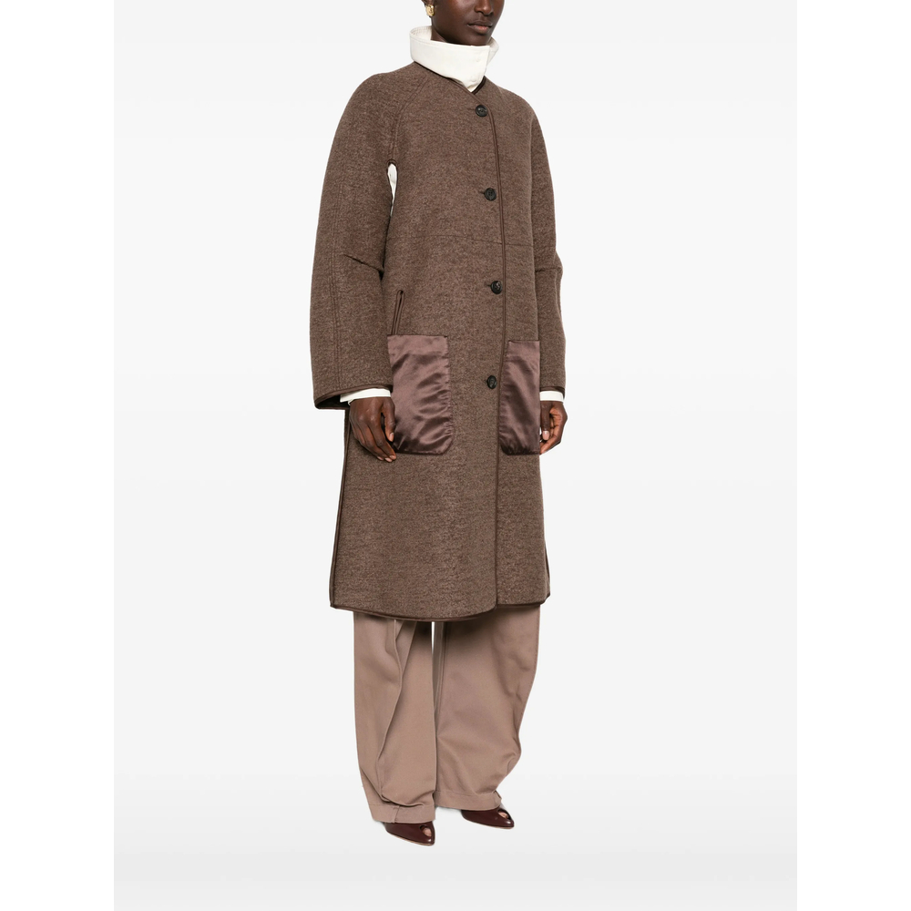 Hepburn Contrast-Pocket Panelled Coat
