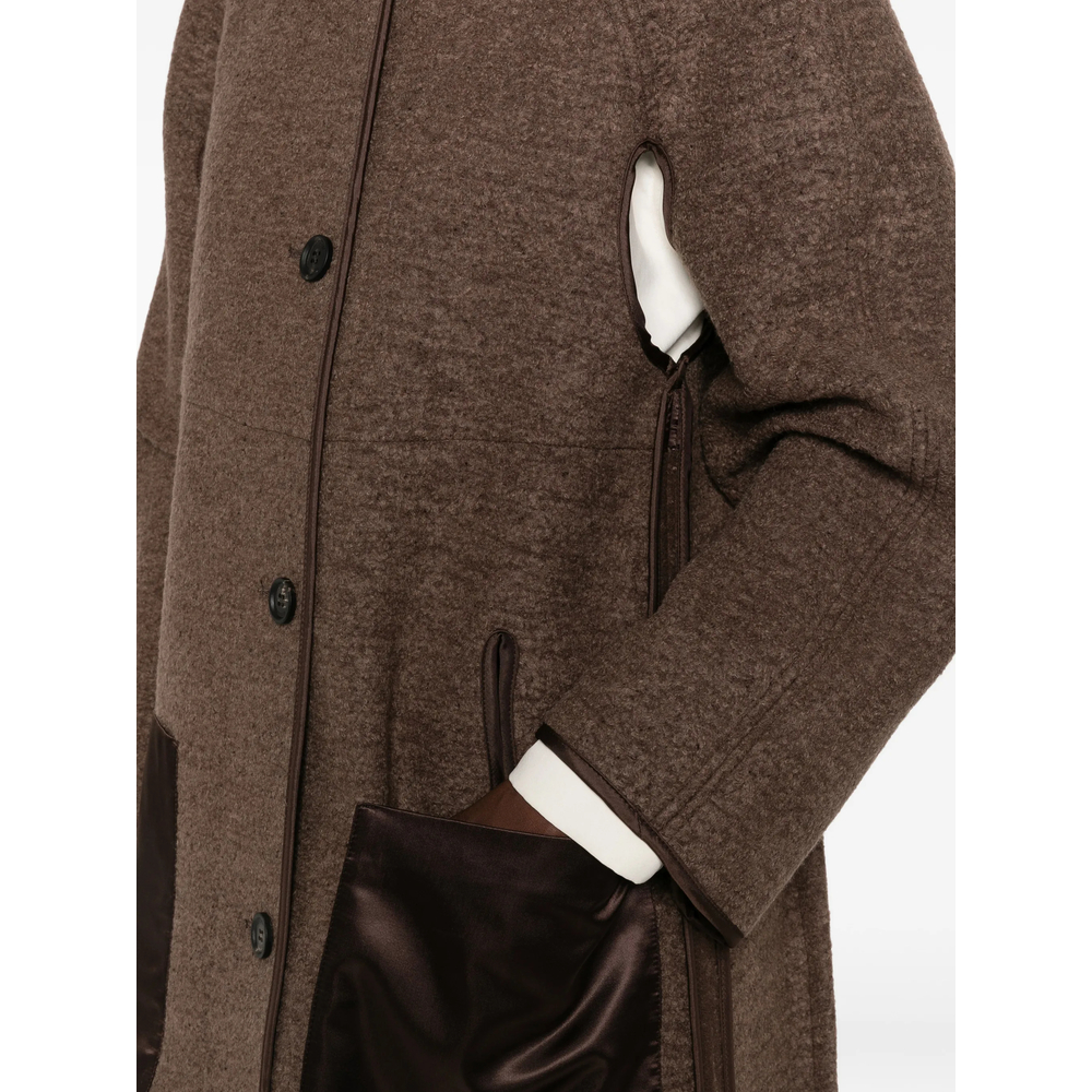 Hepburn Contrast-Pocket Panelled Coat