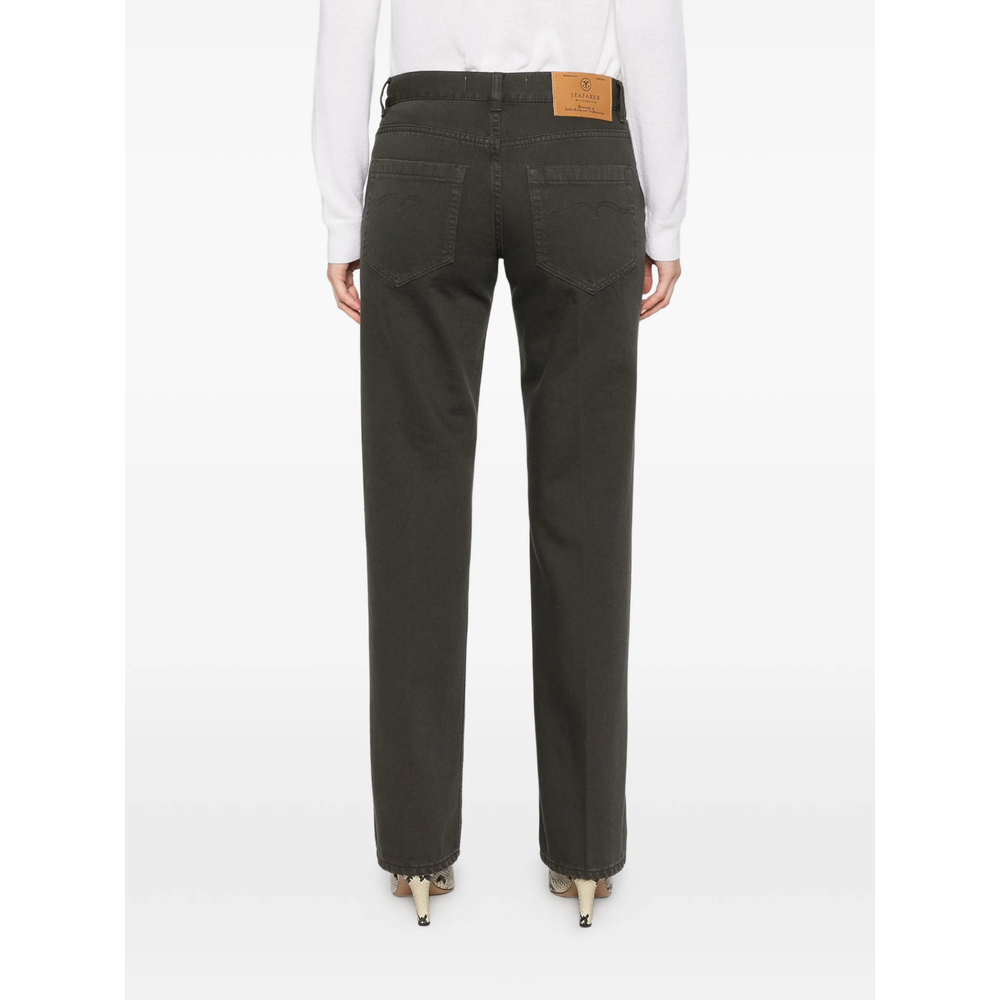 Logo-Patch Straight-Leg Jeans