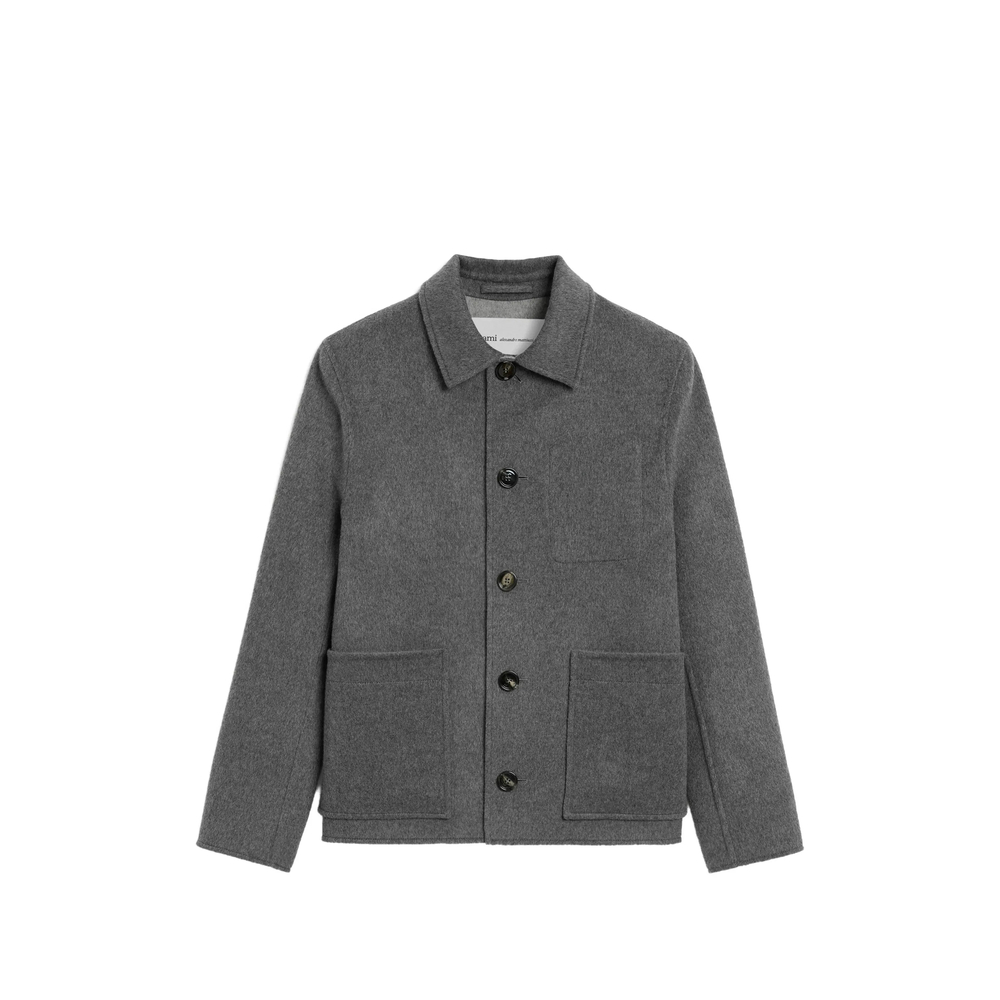 Ami Paris Button-down Wool And Cashmere Jacket