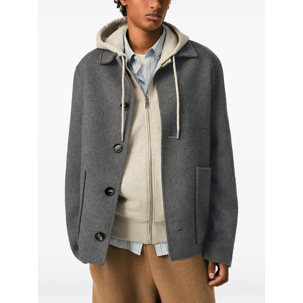 Button-Down Wool And Cashmere Jacket