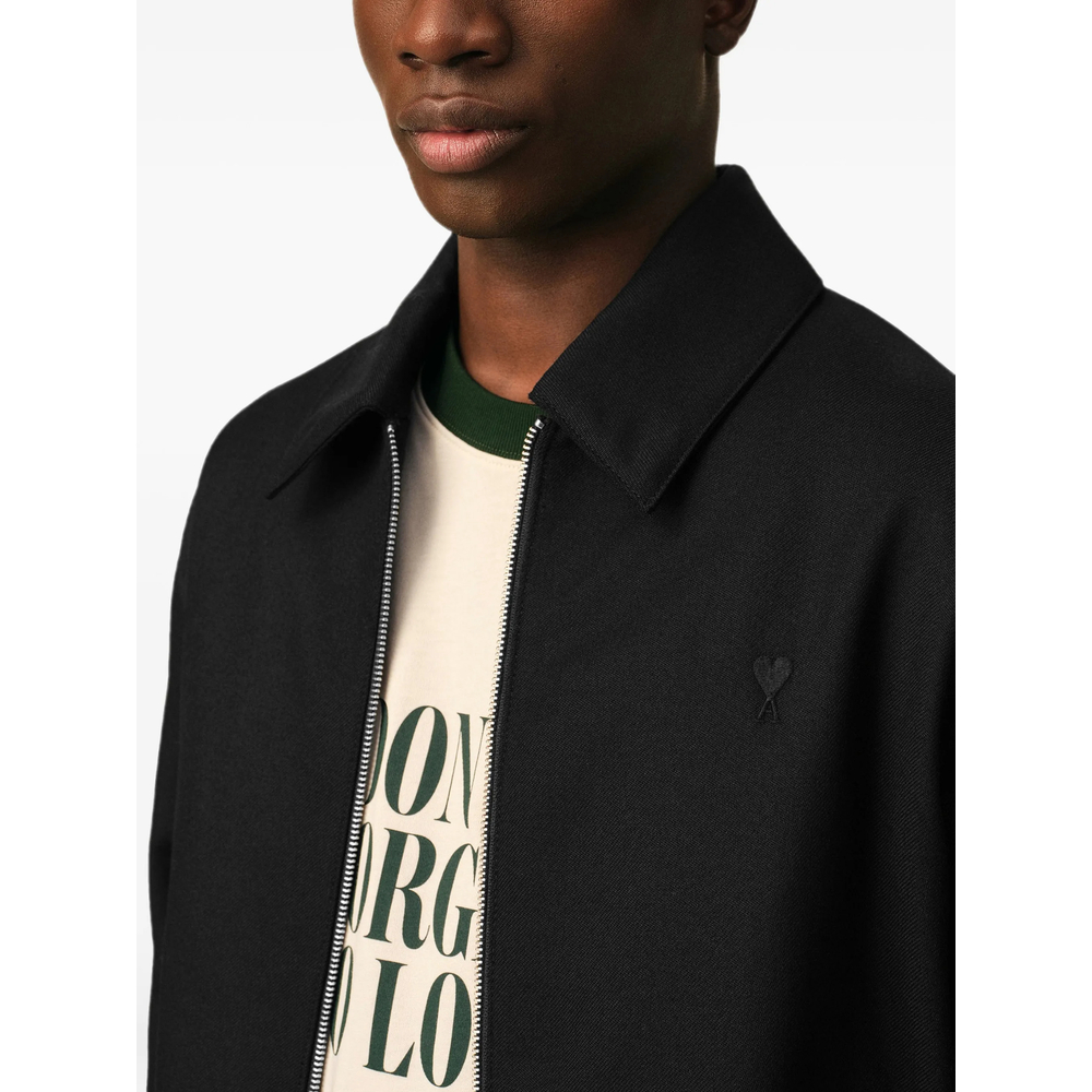 Black Wool Padded Jacket