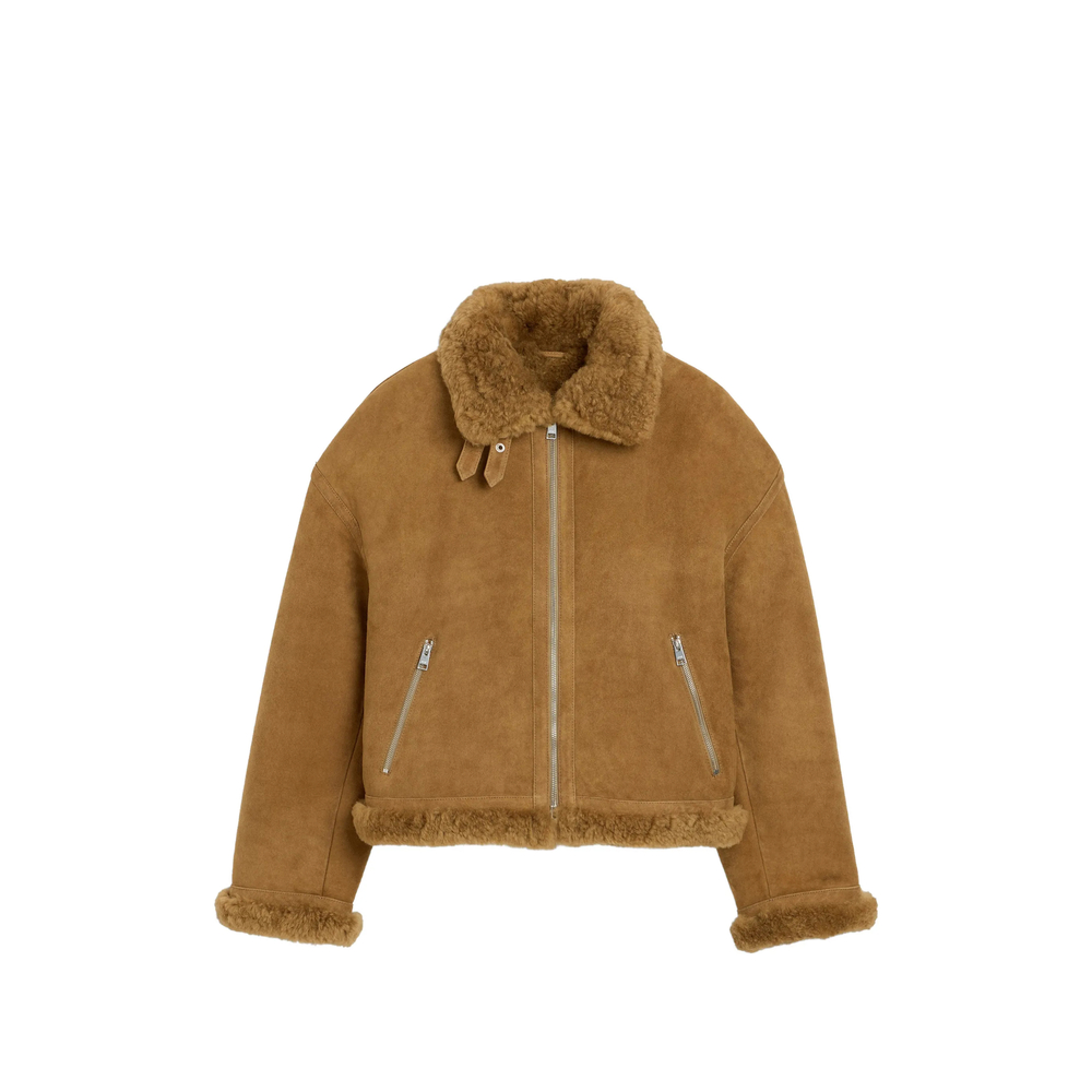 Ami Paris Sheep Shearling Aviator Jacket