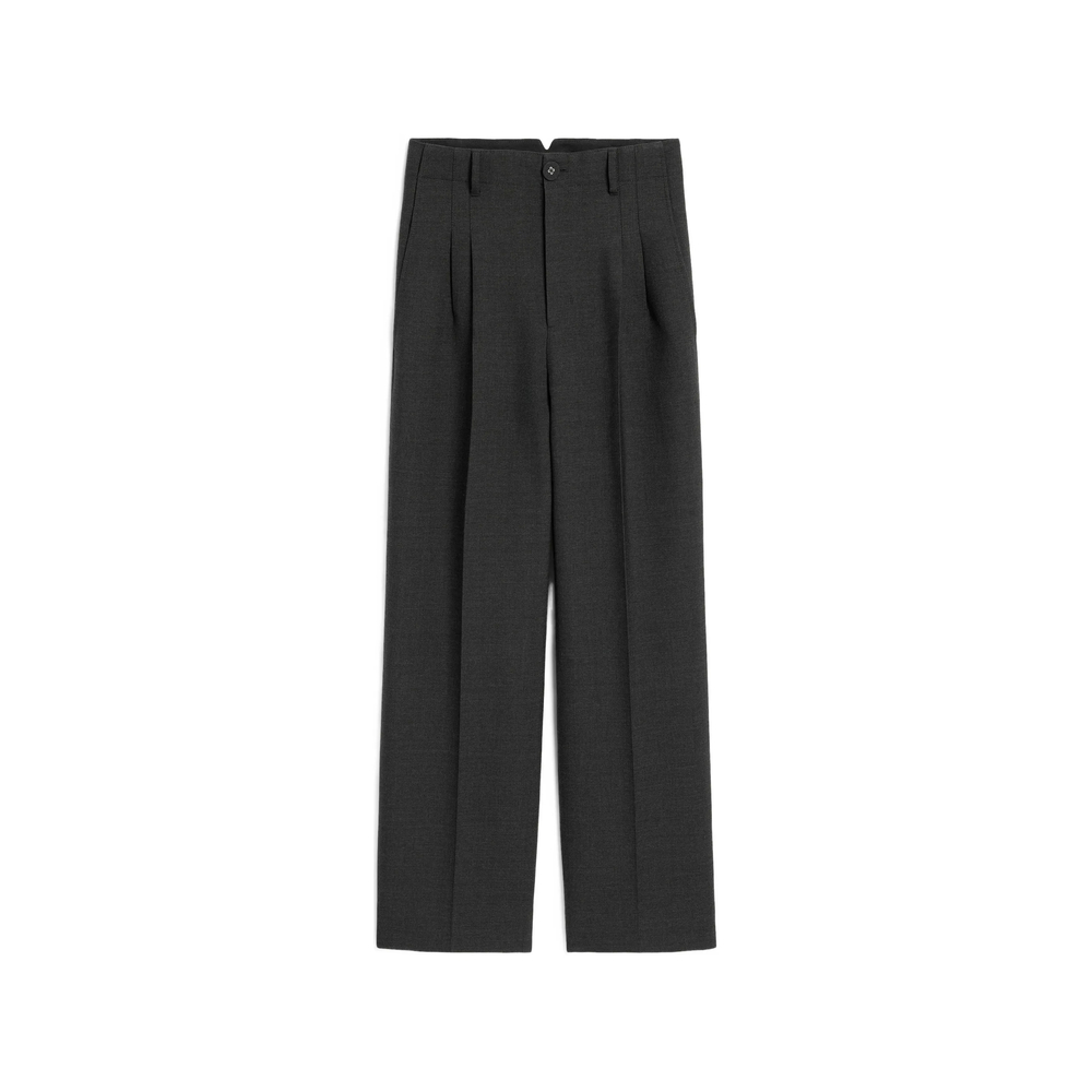 Ami Paris High-waisted Carrot-fit Wool Trousers