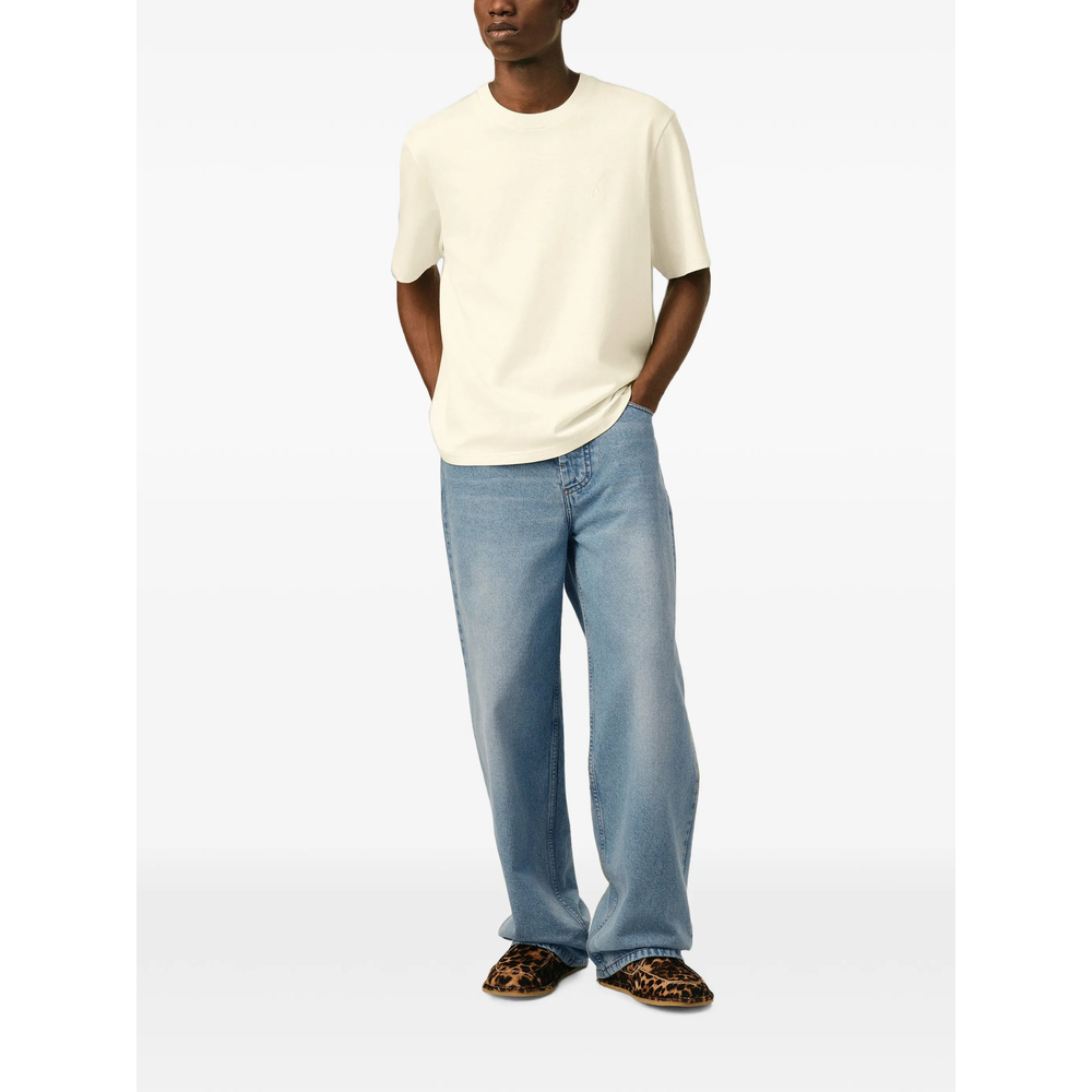 Blue Baggy-Fit Cotton Jeans