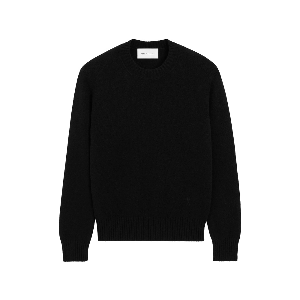 Ami Paris Crewneck Cashmere Sweater With Ami De Coeur
