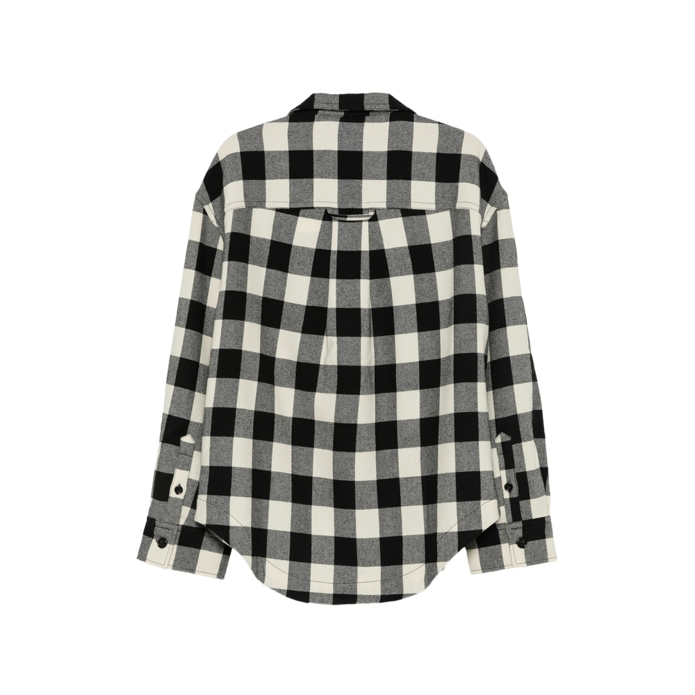 Check-Pattern Button-Up Shirt