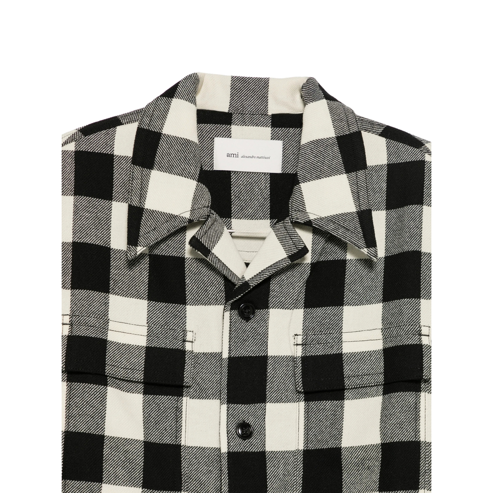 Check-Pattern Button-Up Shirt