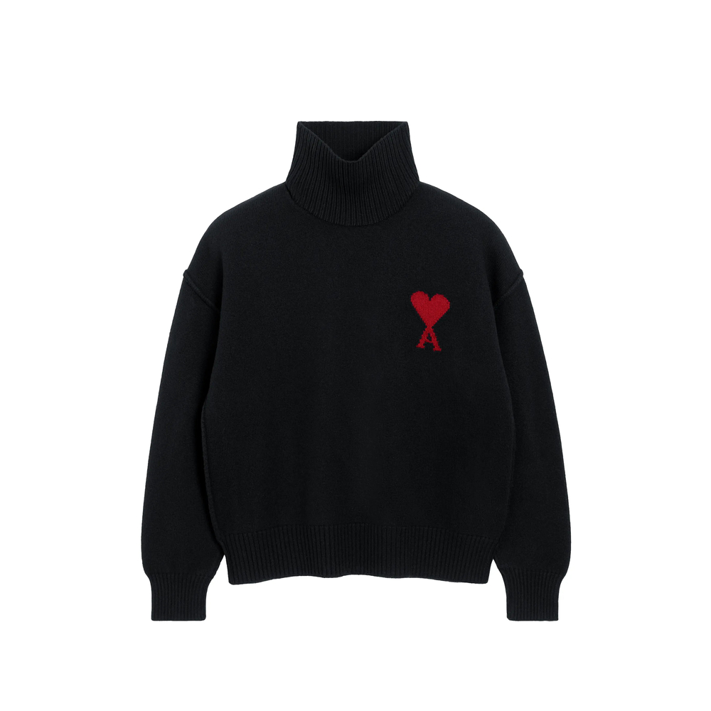 Ami Paris Ami De Coeur Roll-neck Sweater