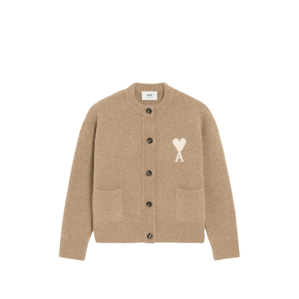 Ami Paris Ami De Coeur Knitted Cardigan