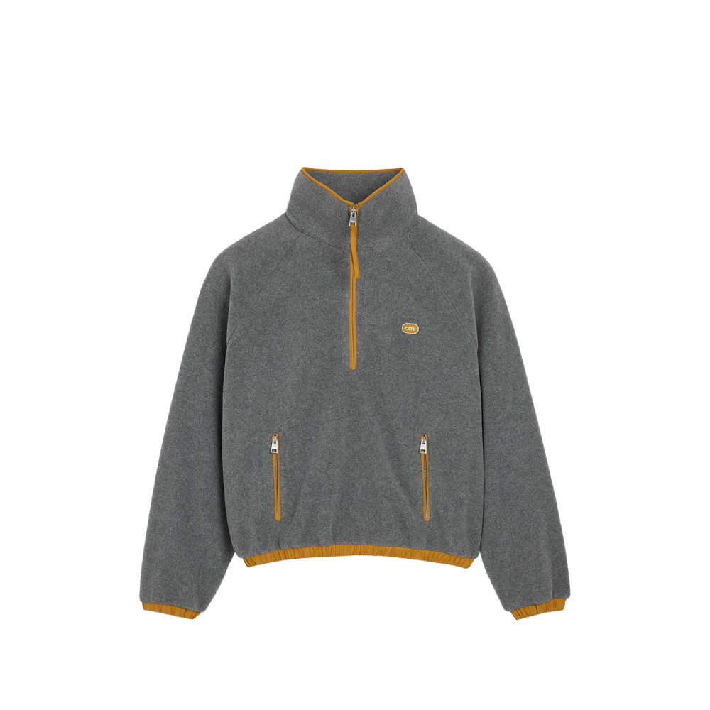 Ami Paris Fleece Vareuse With Ami Patch