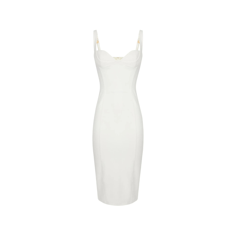 Elisabetta Franchi Technical Fabric Midi Dress
