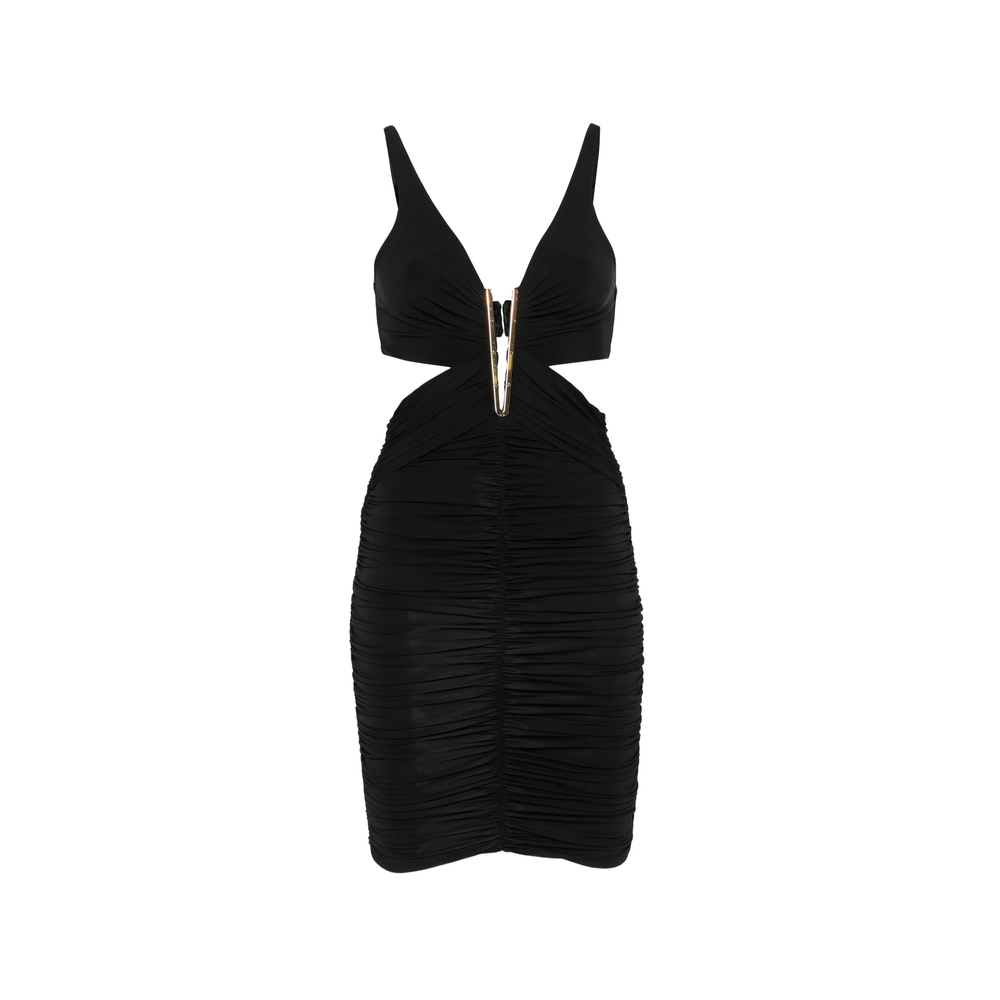 Elisabetta Franchi Ruched Cutout-detail Mini Dress