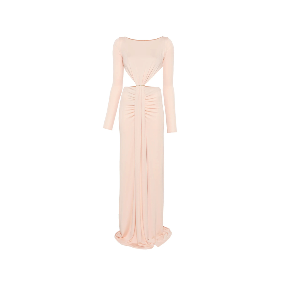 Elisabetta Franchi Cut-out Ruched Maxi Dress