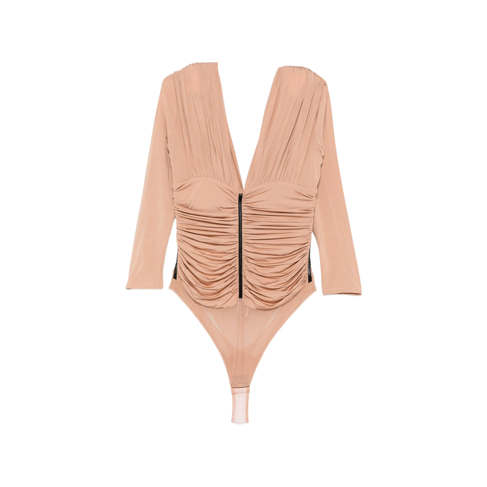 Ruched Long-Sleeve Blouse