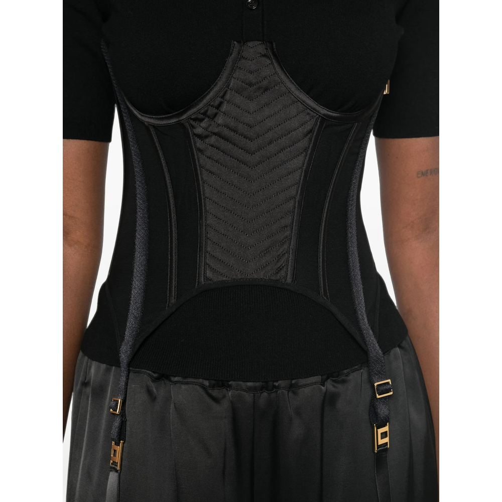 Knit Bustier-Style Polo