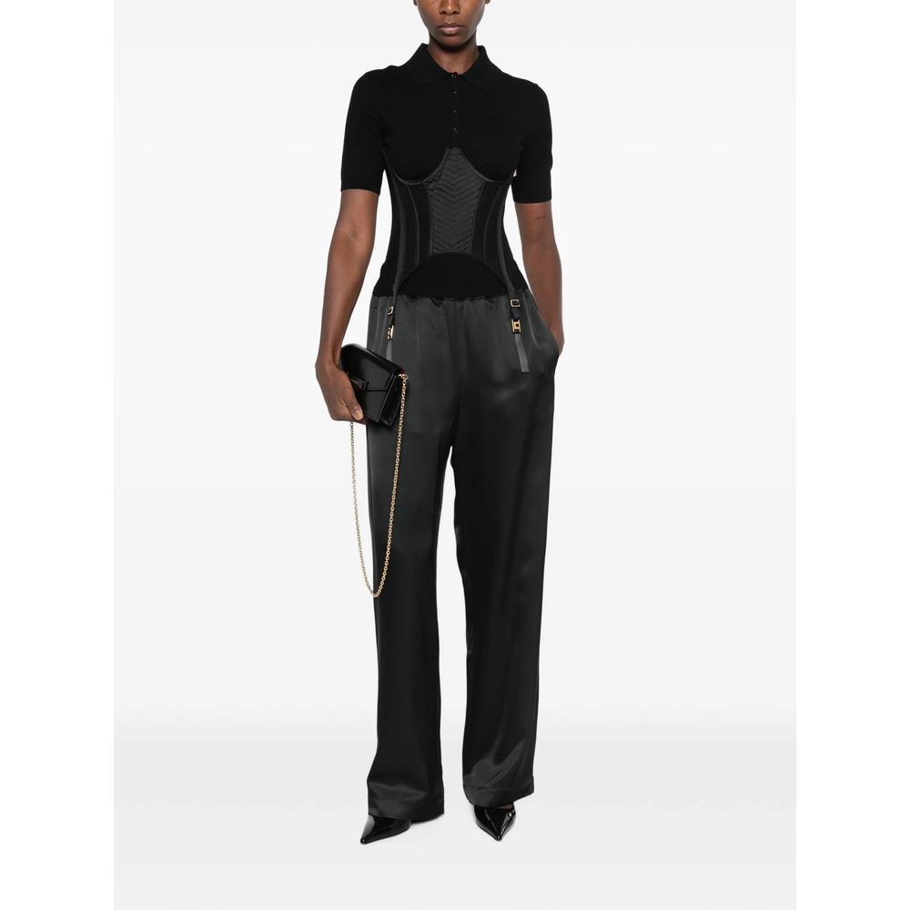 Knit Bustier-Style Polo