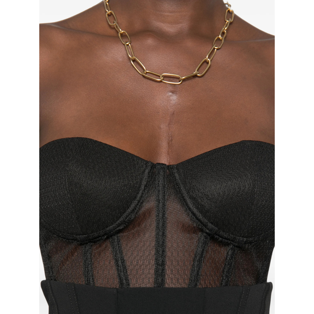 And Crêpe Bustier Top