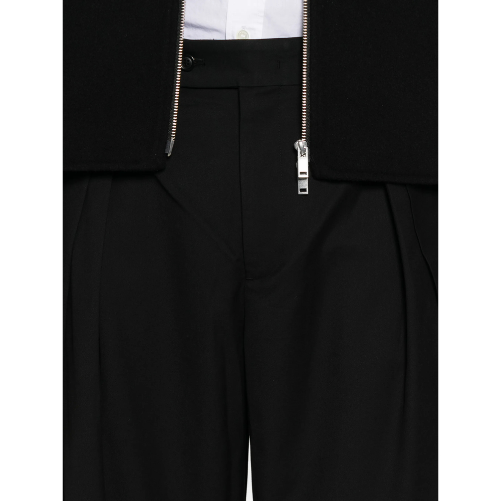 Pleated Wide-Leg Trousers