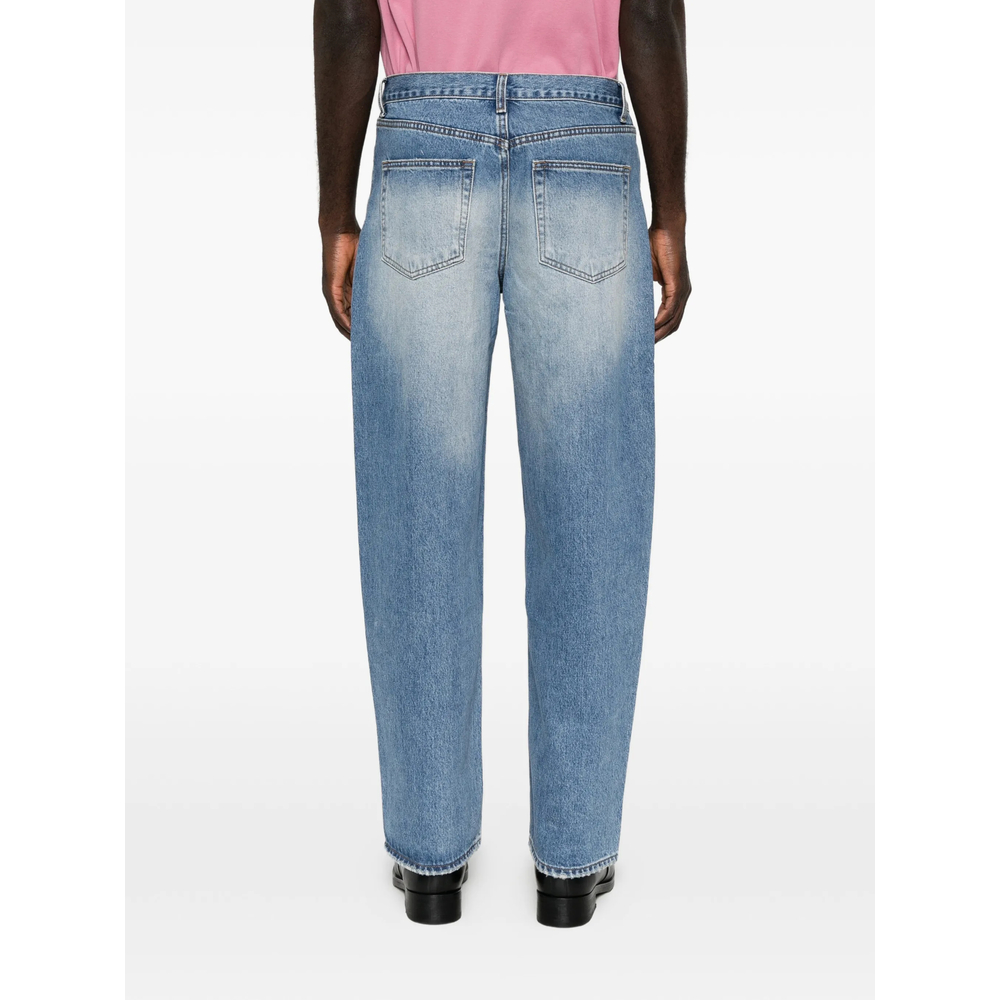 Faded Straight-Leg Jeans