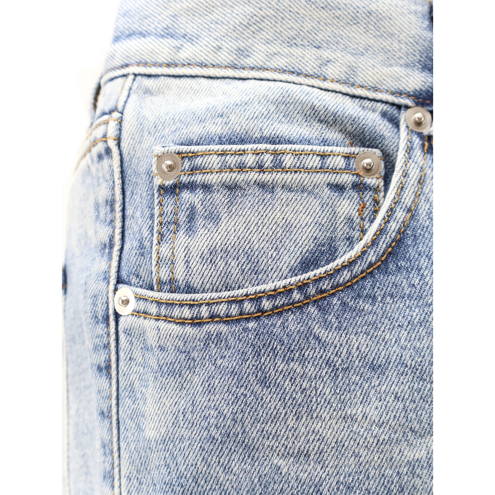 Re-Cut Flared Faded Jeans