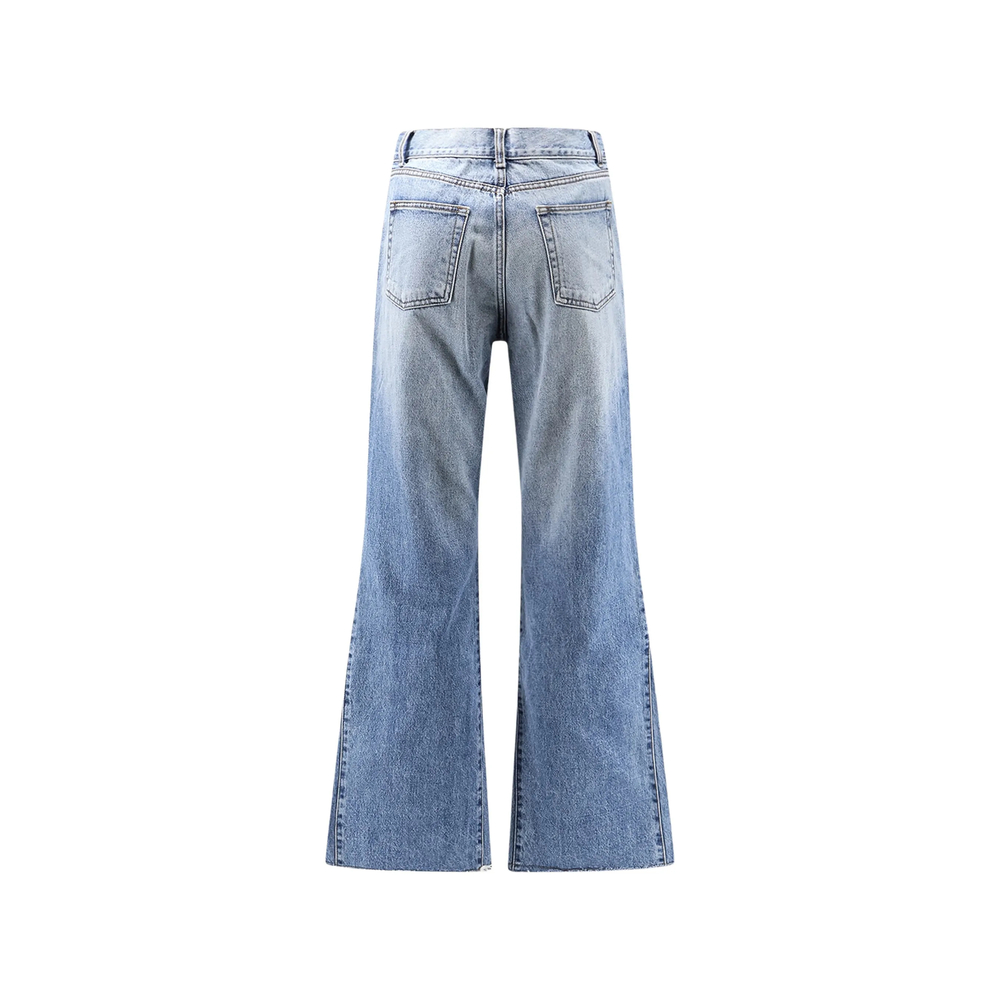 Re-Cut Flared Faded Jeans