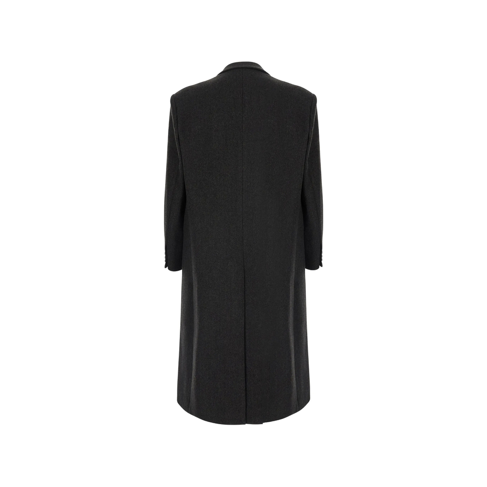 Double-Breasted Herringbone Coat