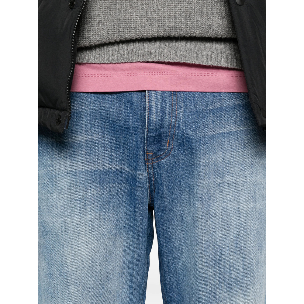 Faded Straight-Leg Jeans
