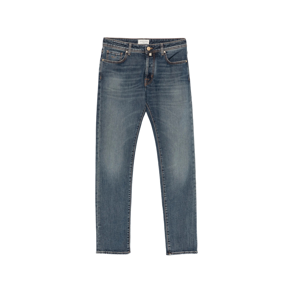 Jacob Cohën Logo-Patch Whiskered Jeans