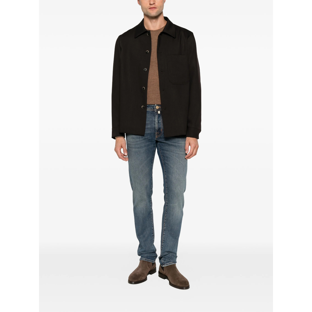 Jacob Cohën Logo-Patch Whiskered Jeans