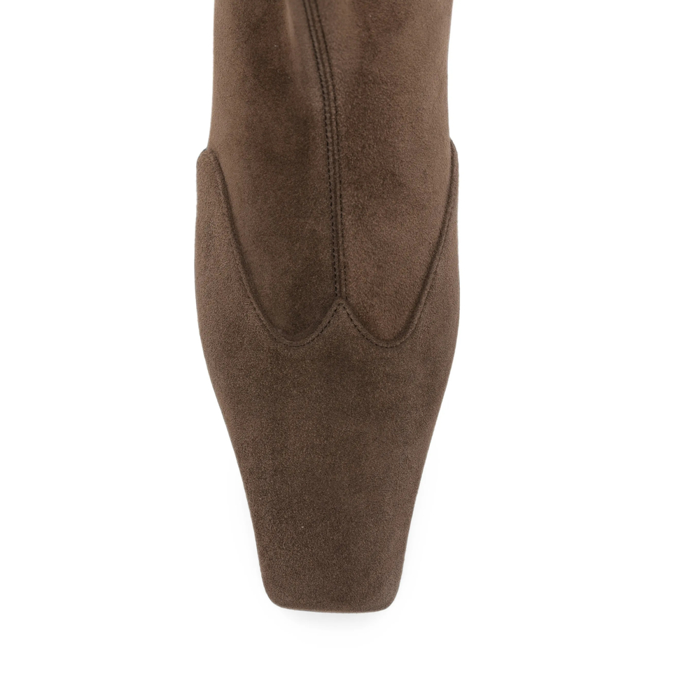 Suede Pointed-Toe Ankle Boots