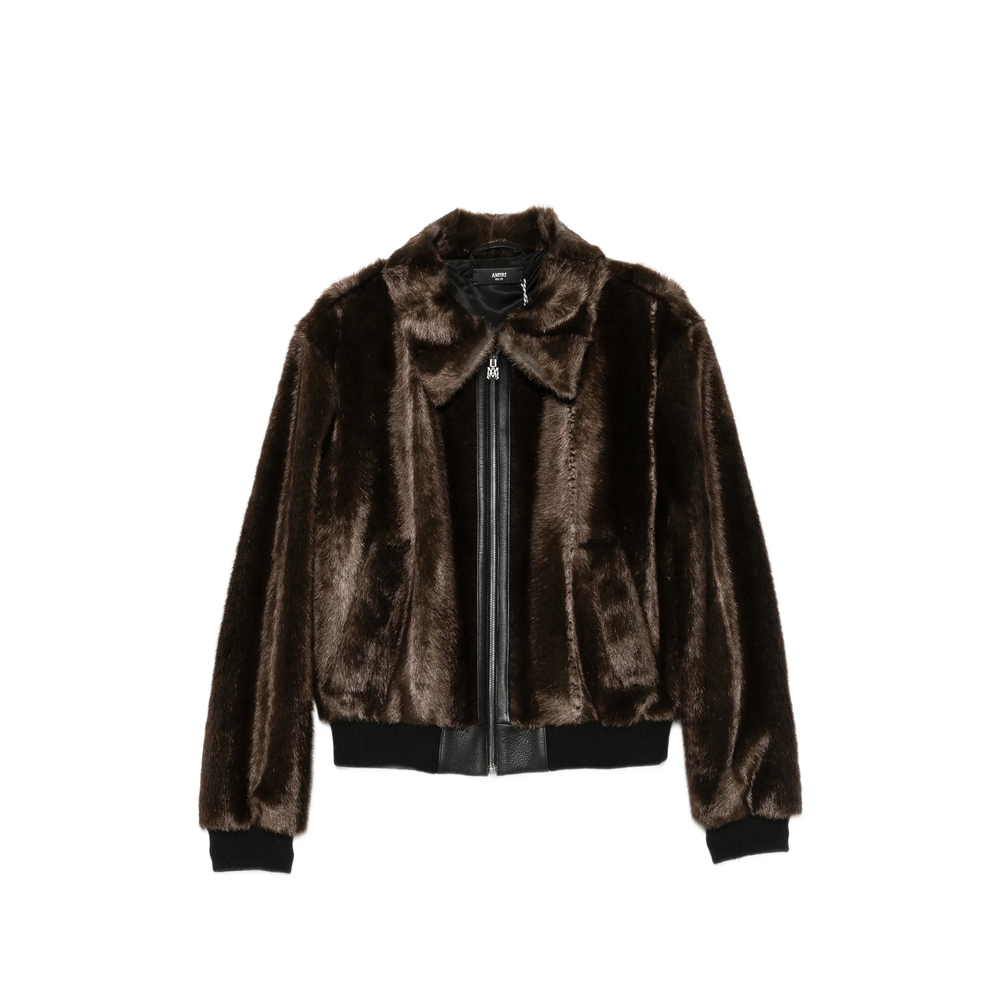 Amiri Faux-fur Panelled Jacket