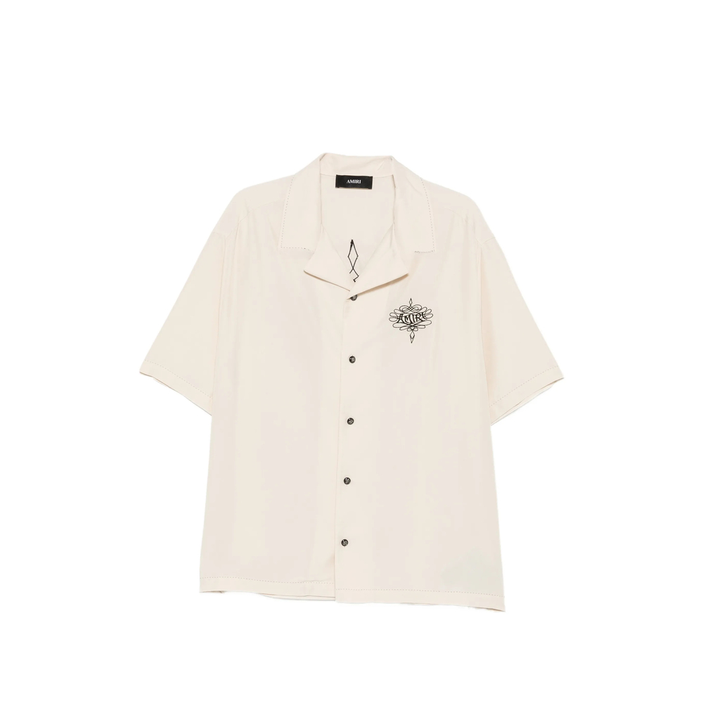Amiri Logo-print Camp-collar Shirt
