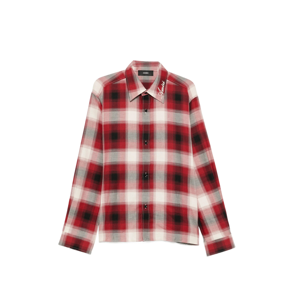 Amiri Check-pattern Logo-print Shirt